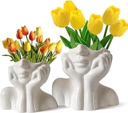 Vases visage (x2)