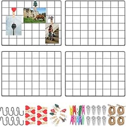 Roellgs Lot de 4 grilles murales avec accessoires