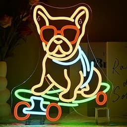 Néon chien skate