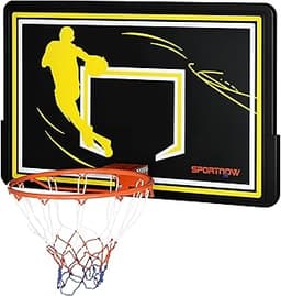 SPORTNOW Panier de Basket Mural, Panneau incassable, Filet Anti-déchirure