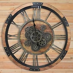Horloge murale à engrenages mobiles