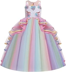 MYRISAM Princesse Fille Licorne Déguisement