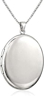 Médaillon ovale argent