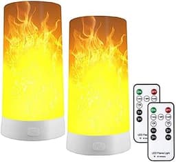 Lot de 2 lampes LED à effet de flamme Hawofly