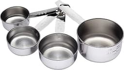 KitchenCraft Tasses de Mesure en Acier Inoxydable, Lot de 4