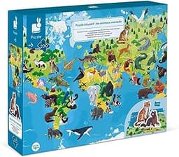 Janod - Puzzle 200 pièces animaux 3D