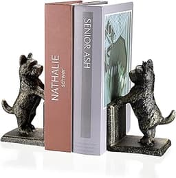 Serre-livres chiens en fonte