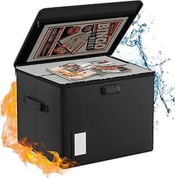 Boîte de rangement ignifuge pour documents et bandes dessinées 39,5 x 38 x 29 cm