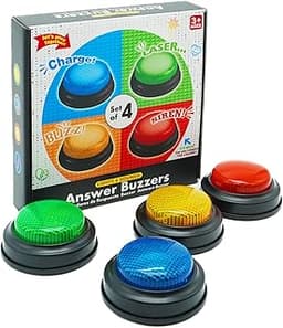 Gelaber Set de 4 Buzzer Blind Test