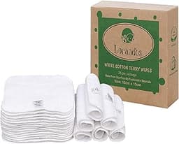 Lorandos Lot de 25 lingettes réutilisables pour bébé