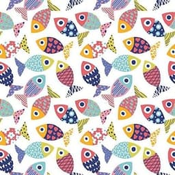 Pingianer – Tissu au mètre – Motif poissons
