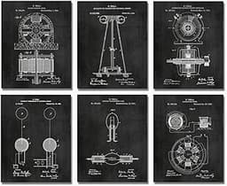 Set de 6 brevets Nikola Tesla