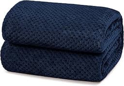 Plaid flanelle bleu marine Yebeda