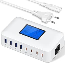Chargeur USB‑C 200W – station 8 ports