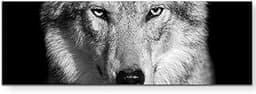 Portrait Loup noir & blanc