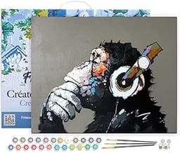 Kit peinture par numéros – Singe au casque