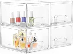 Organisateurs de tiroir en acrylique – Lot de 4