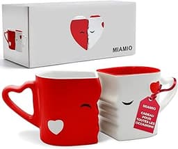 MIAMIO – Ensemble de Tasse à café Bisous en Céramique