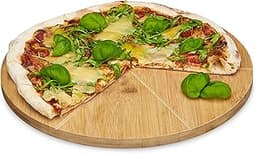 Assiette à pizza bambou Relaxdays