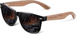 GREENTREEN Lunettes de Soleil Bois
