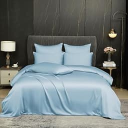 Housse Tencel bleu pastel