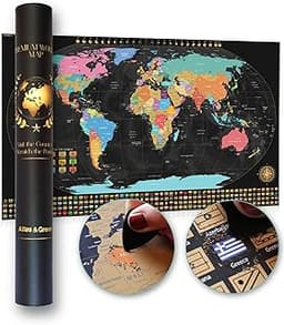 Carte à gratter Atlas & Green grand format