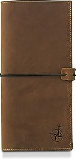 WANDERINGS Leather Travel Wallet with Passport Holder