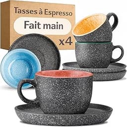 Tasses à Espresso avec Soucoupes