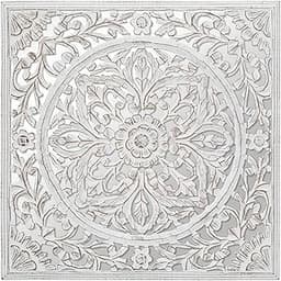 Miroir bois sculpté Atmosphera 58x58