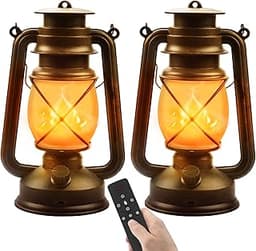 Lanternes vintage rechargeables avec télécommande (lot de 2)