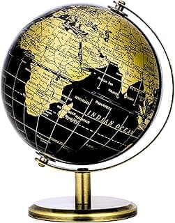 Exerz Globe Terrestre Noir et Doré