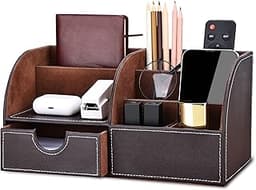 KINGFOM™ Organisateur de bureau en cuir