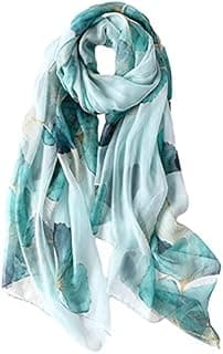 STORY OF SHANGHAI Femme Foulard 100% Soie Imprimé Floral