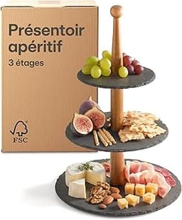 Présentoir apéritif en ardoise Praknu