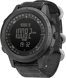 Montre militaire avec boussole, altimètre et baromètre (5 ATM)