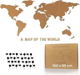 Tableau en liège Tripvea – Carte du Monde