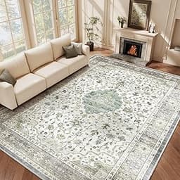 HOMFINE Tapis de Salon Vintage