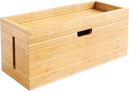KD Essentials – Boîte cache‑câbles en bambou
