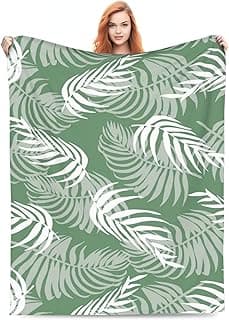 Turamurra Couverture douce motif feuilles de palmier