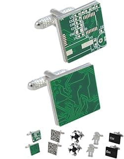 Boutons de manchette techno Collar and Cuffs