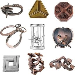 Holzsammlung – 9 casse-têtes métalliques