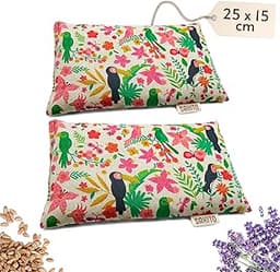 Lot de 2 bouillottes micro-ondes lavande