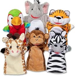 Melissa & Doug - 6 Marionnettes Thème Animaux Safari