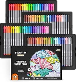 Shuttle Art Stylos Fineliners, 100 Couleurs