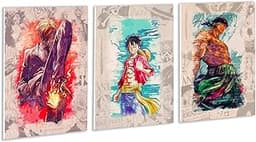 Tableaux Manga Pirates - 3 panneaux PVC 3 mm prêt à accrocher