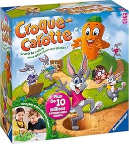 Ravensburger - Croque Carotte - Jeu de Société Rigolo - Jeu pour Famille avec Enfants - Course de Lapins Amusante