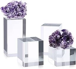 SUMTree 4pcs Présentoir en acrylique blocs d’affichage