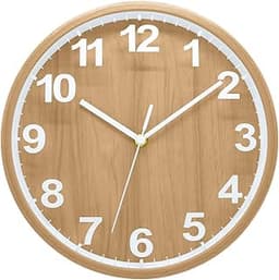 ALEENFOON 10 Pouces Horloge en Bois Murales