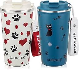 Duo de mugs isothermes chat & chien 500 ml