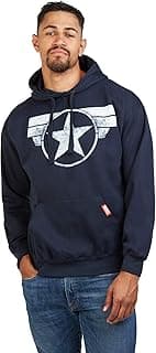 Marvel Captain America-Cap Logo Sweat-Shirt À Capuche Homme